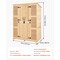 Premium Cedar Wood Outdoor Storage Shed with 4 Shelves Asphalt Roof Weather Resistant Garden Cabinet